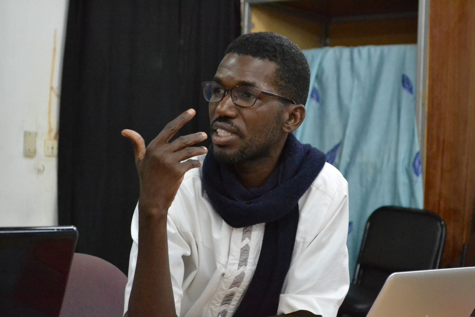 Les participants au Producer Lab et leurs deux coach Angel Diabang et Faissol Gnonlonfin