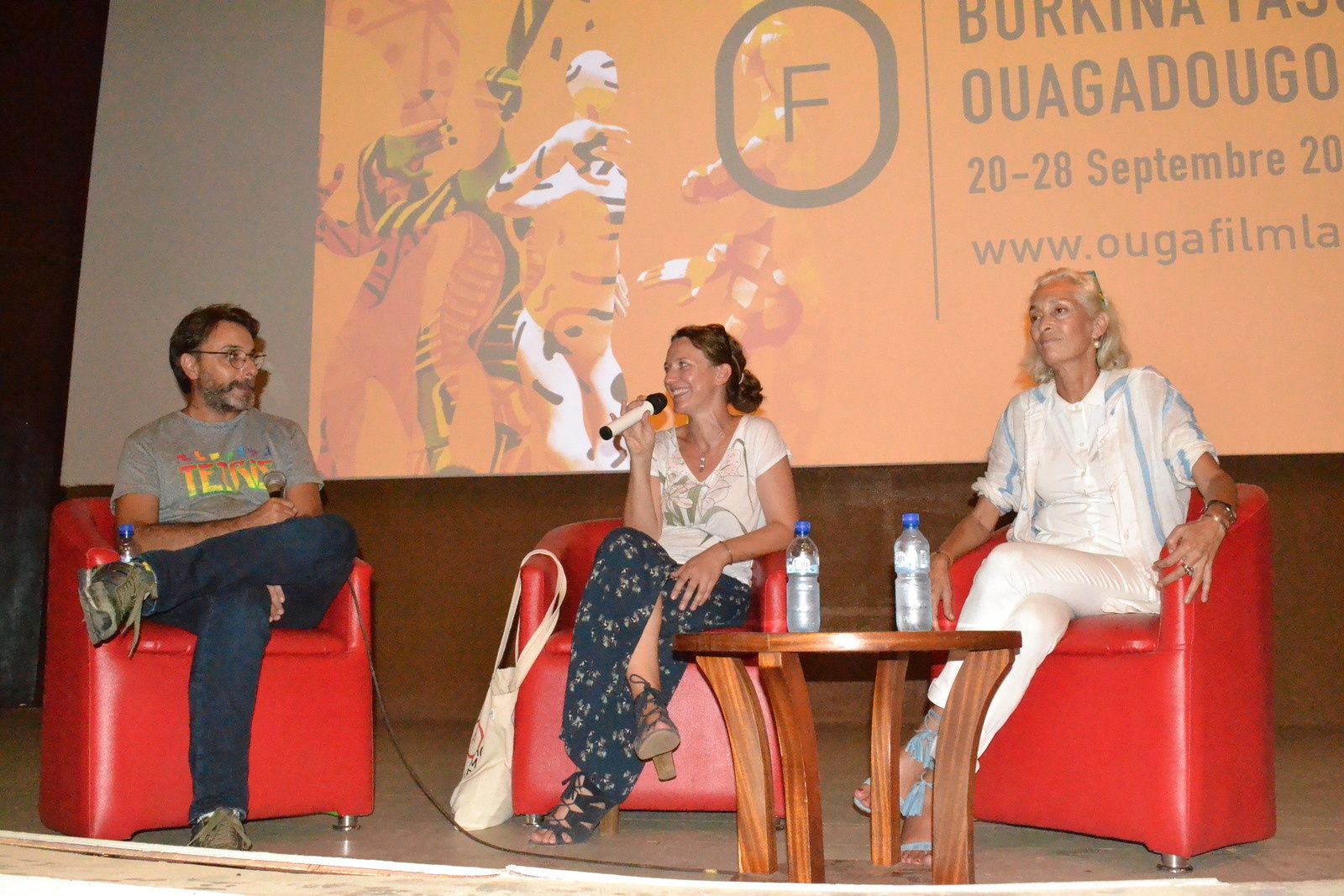 Mohamed Ben ATTI, sa productrice Dora BOUCHOUCHA et Magali ARMAND du CNC France
